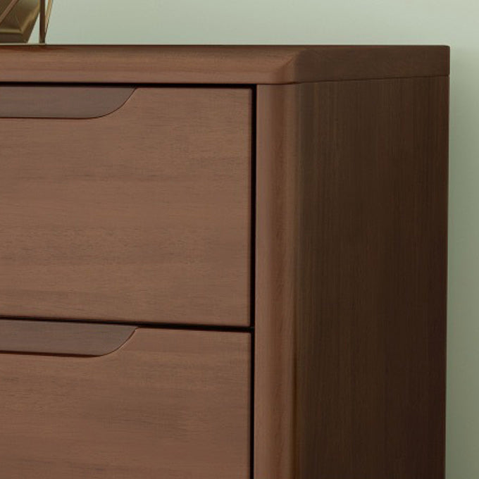 Mid-Century Modern Accent Chest with Straight Legs in Rubberwood