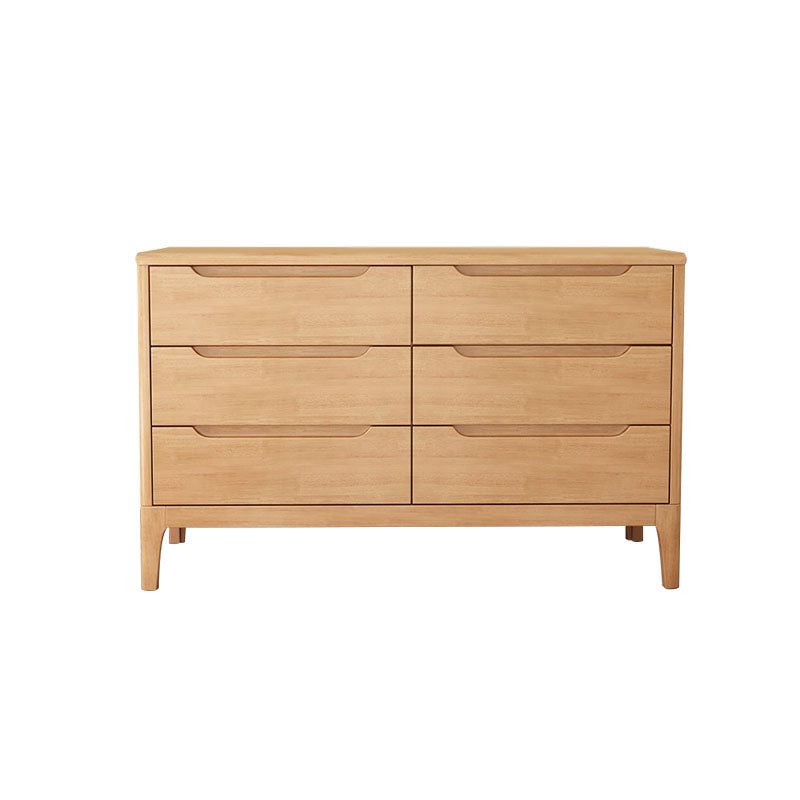 Mid-Century Modern Accent Chest with Straight Legs in Rubberwood