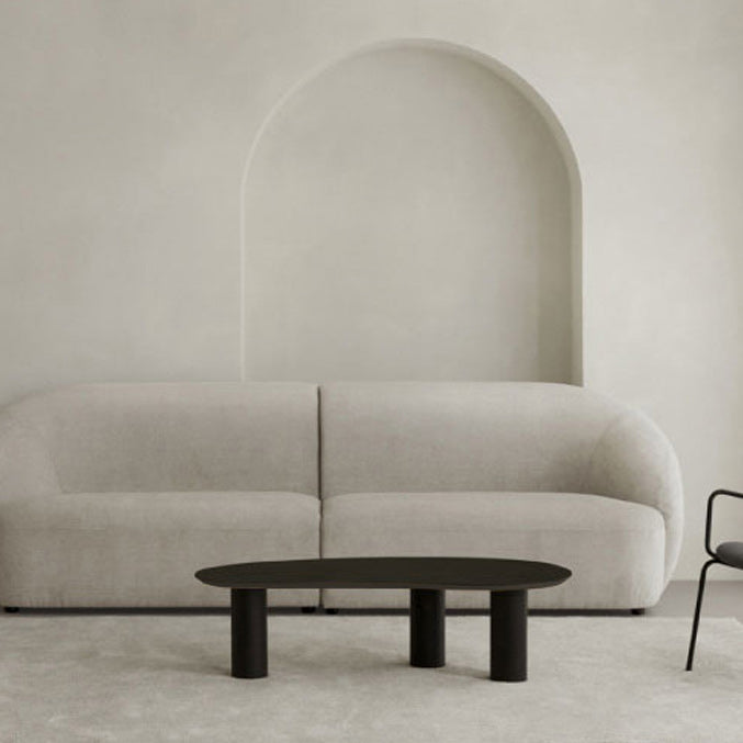 3 Legs Wooden Coffee Table Cloud Shaped Cocktail Table - 13" H