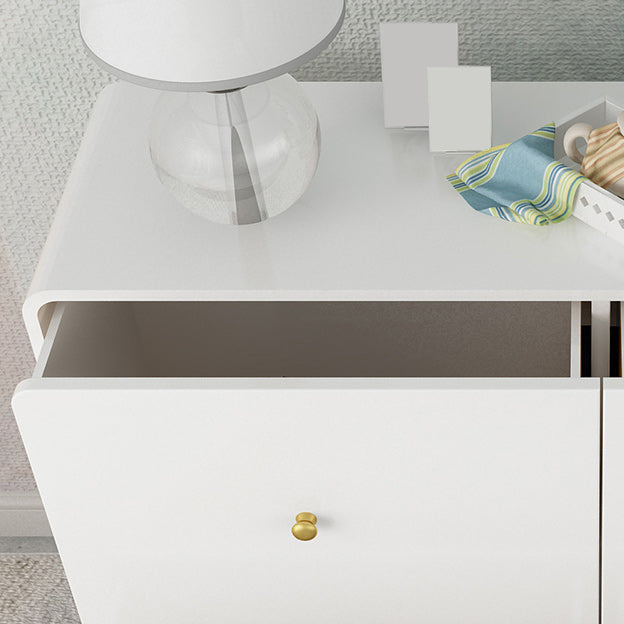 Modern Accent Chest with Iron Base and Solid Wood Soft Close Chest