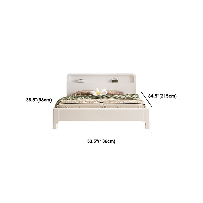 Modern Wood Standard Bed Bookcase Included Bed with Headboard for Bedroom