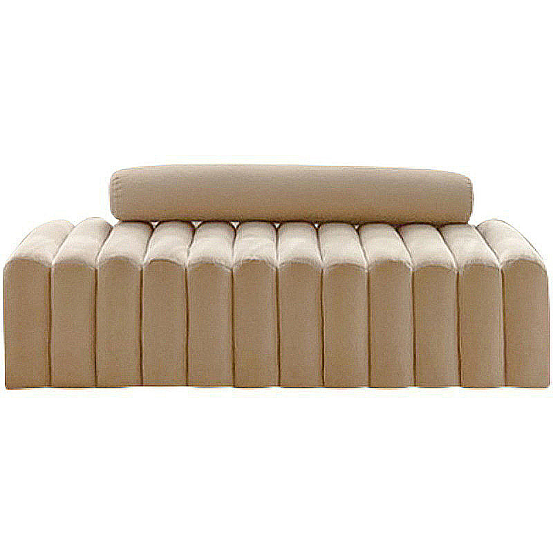 14.96" H Contemporary Solid Color Velvet Armless Sofa for Living Room
