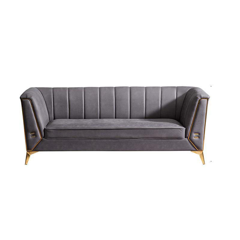 30.7" H Contemporary Faux Leather Tuxedo Sofa for Living Room