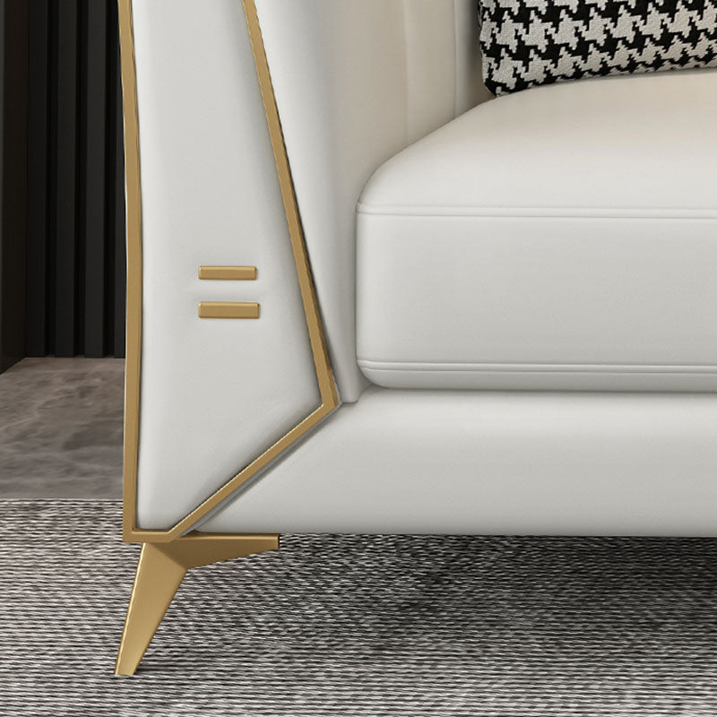 30.7" H Contemporary Faux Leather Tuxedo Sofa for Living Room