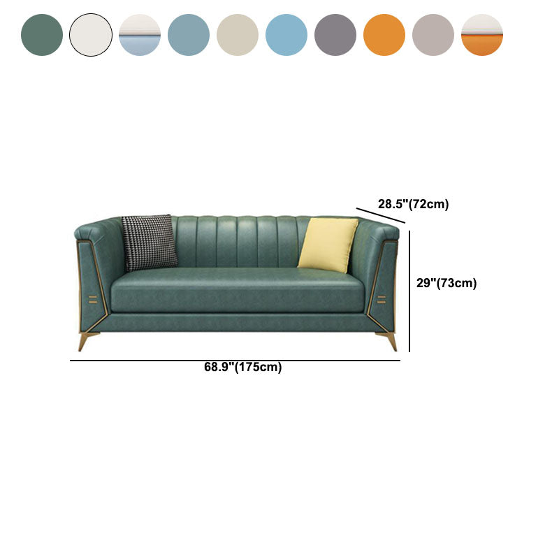 30.7" H Contemporary Faux Leather Tuxedo Sofa for Living Room