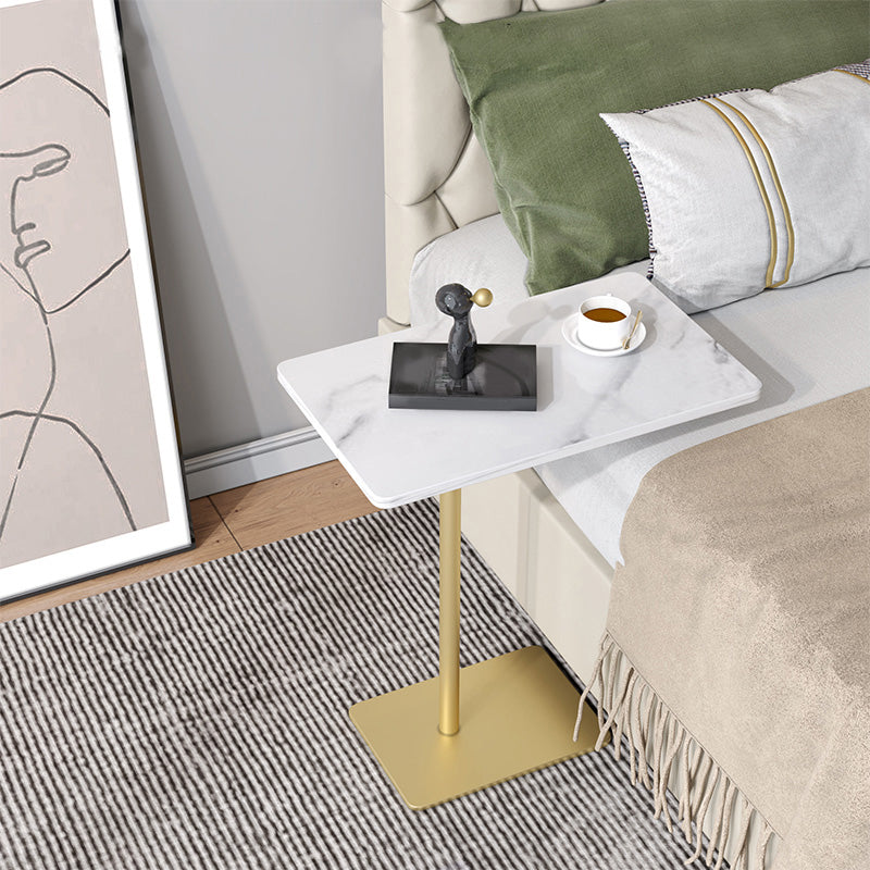 Modernistic Rectangular End Table Metal C Side Table for Bedside