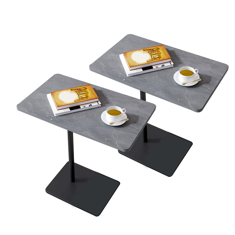 Modernistic Rectangular End Table Metal C Side Table for Bedside
