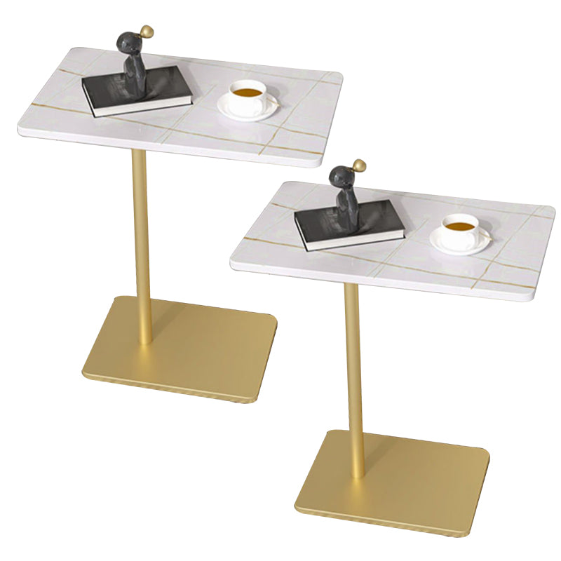 Modernistic Rectangular End Table Metal C Side Table for Bedside