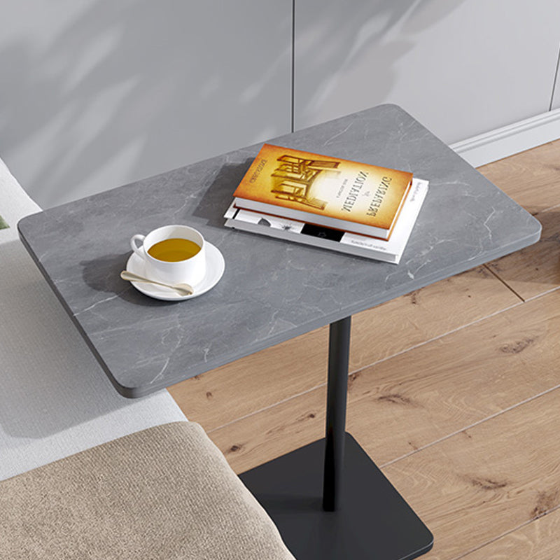 Modernistic Rectangular End Table Metal C Side Table for Bedside