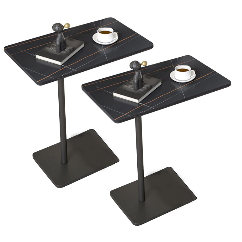 Modernistic Rectangular End Table Metal C Side Table for Bedside