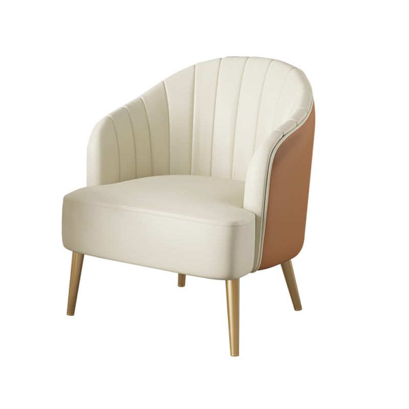 29.52" High Recessed Arms Chair Basic Four Leg Accent Armchair