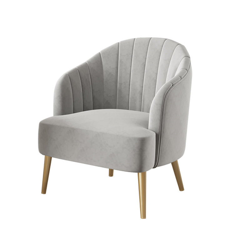 29.52" High Recessed Arms Chair Basic Four Leg Accent Armchair