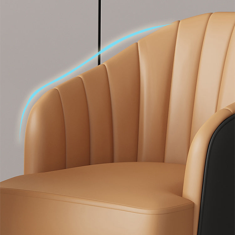 29.52" High Recessed Arms Chair Basic Four Leg Accent Armchair