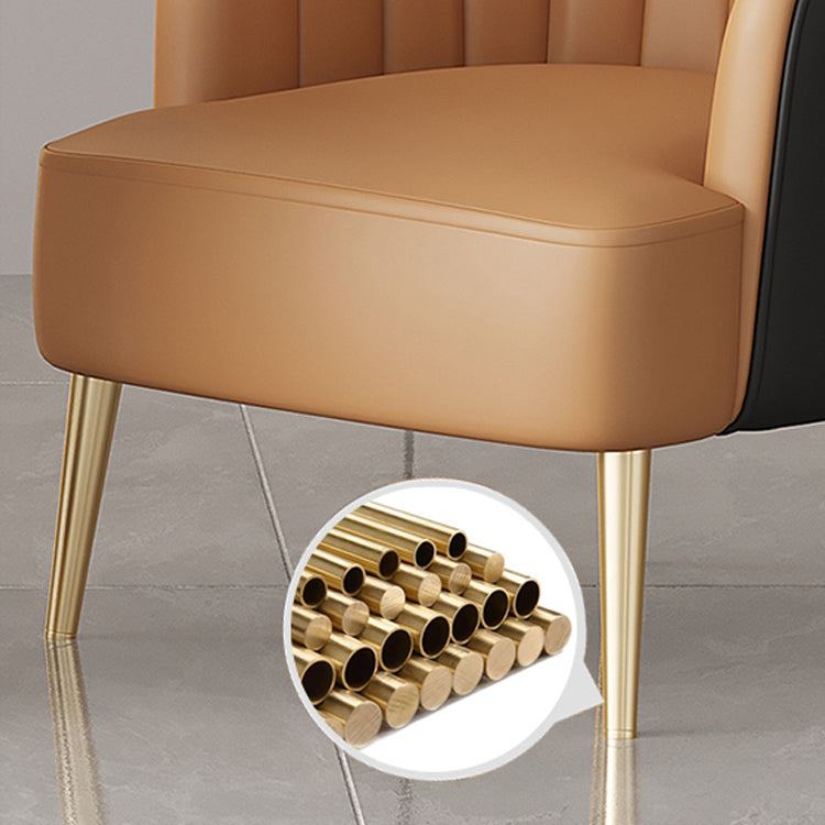 29.52" High Recessed Arms Chair Basic Four Leg Accent Armchair