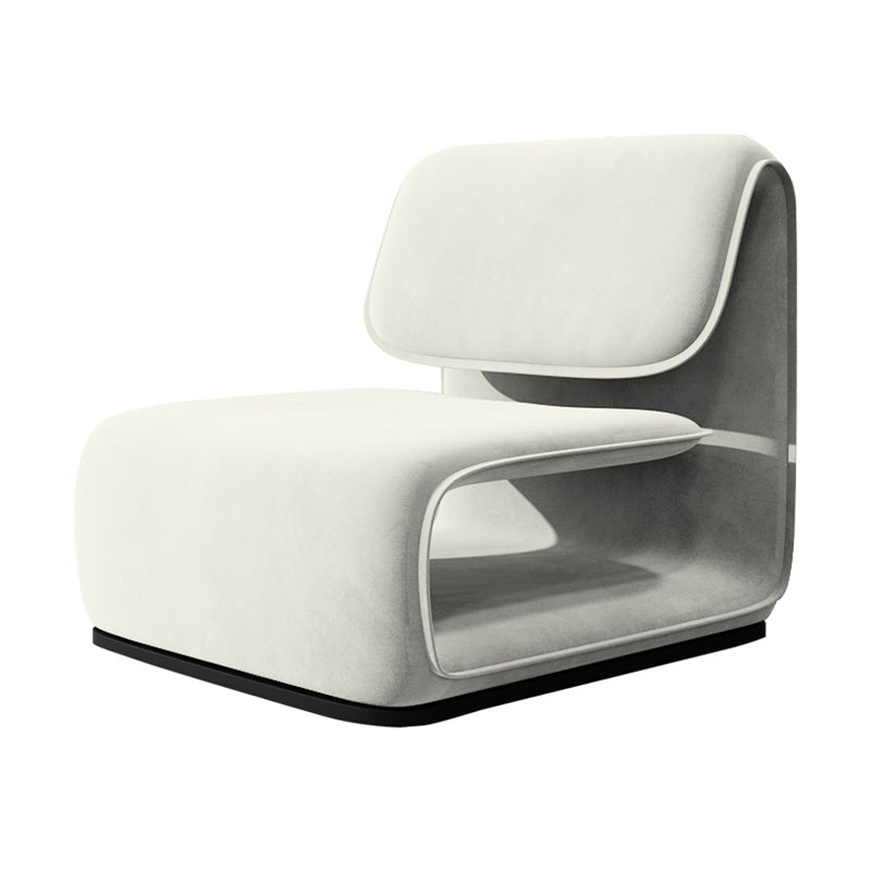 31.49" High Velvet Armless Chair Metal Frame Chair for Living Room