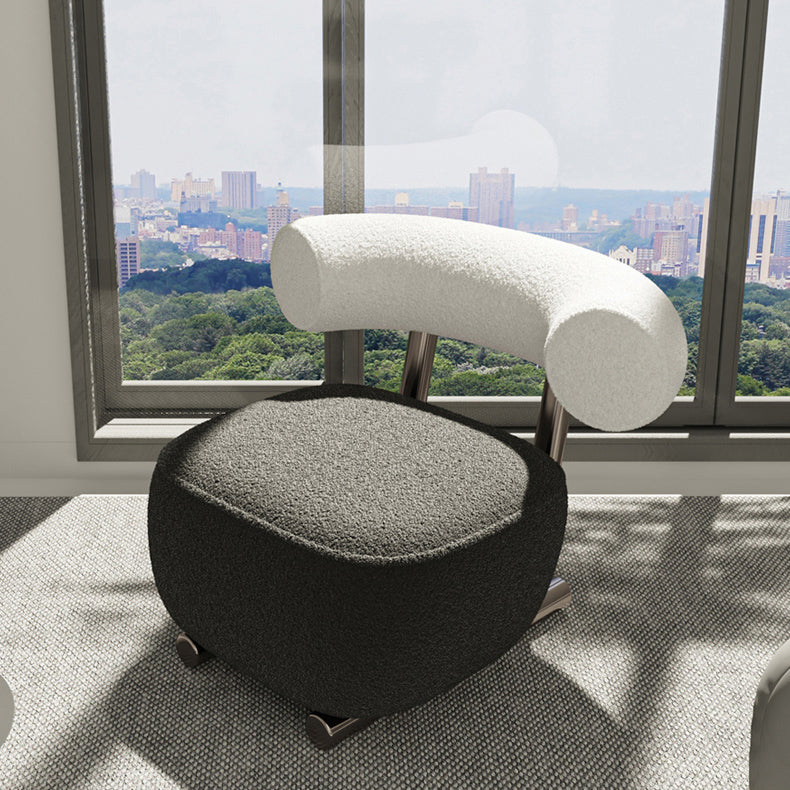 Wool Armless Chair with Tight Back 36.61" Wide Chair for Living Room