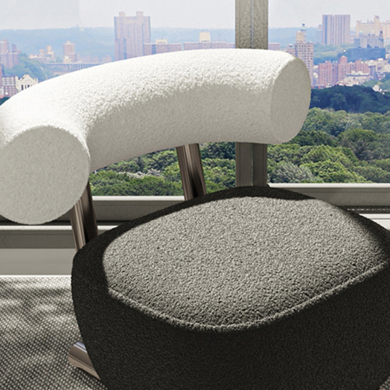 Wool Armless Chair with Tight Back 36.61" Wide Chair for Living Room