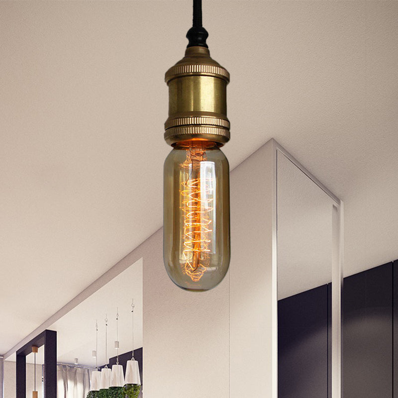 1 Éclairage de plafond de tête Élégant minimure de suspension métallique élégant avec cordon réglable en laiton