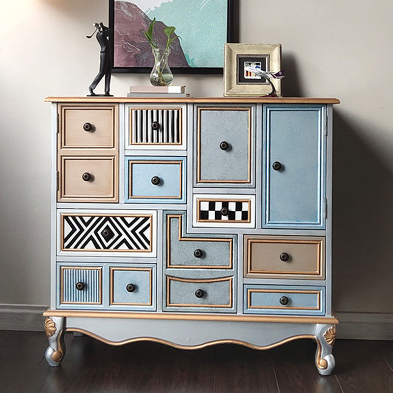 Nautical Wooden Storage Chest Bedroom Horizontal Chest with 3 Drawers