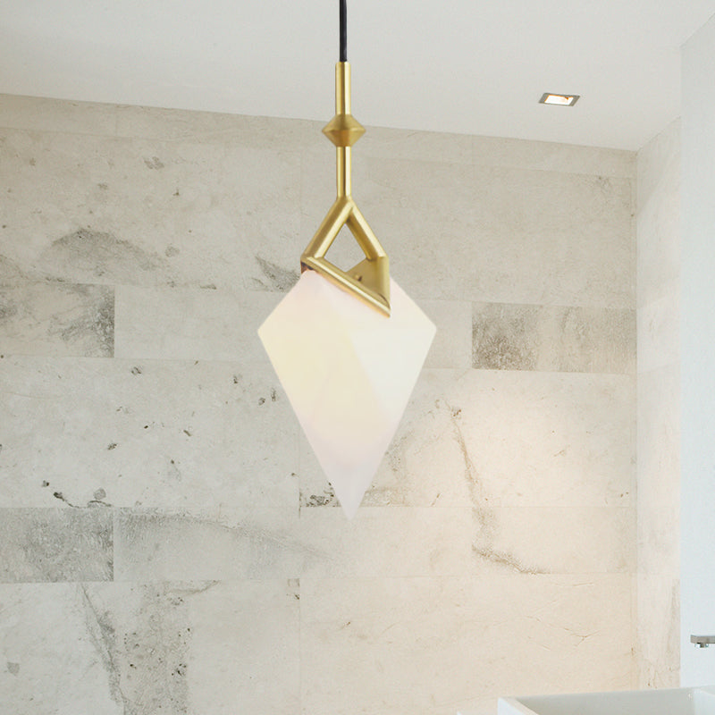 1/2-Light Bedroom Pendant Lighting with Pear Plastic Shade Nordic Style Black/Gold Hanging Light Fixture