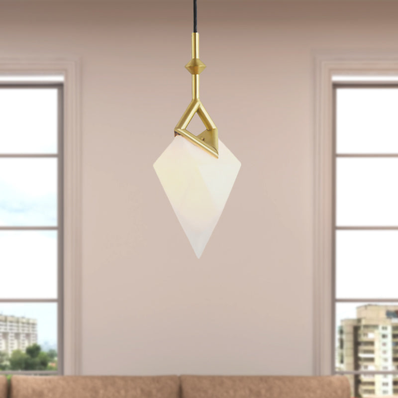 1/2-Light Bedroom Pendant Lighting with Pear Plastic Shade Nordic Style Black/Gold Hanging Light Fixture
