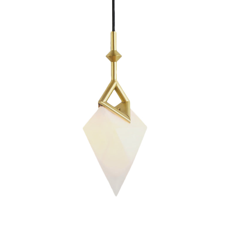 1/2-Light Bedroom Pendant Lighting with Pear Plastic Shade Nordic Style Black/Gold Hanging Light Fixture