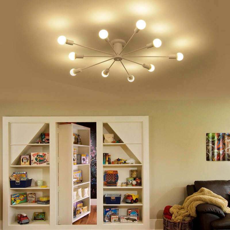 Contemporary Flush Mount Lighting Polish Finish Ceiling Light for Foyer