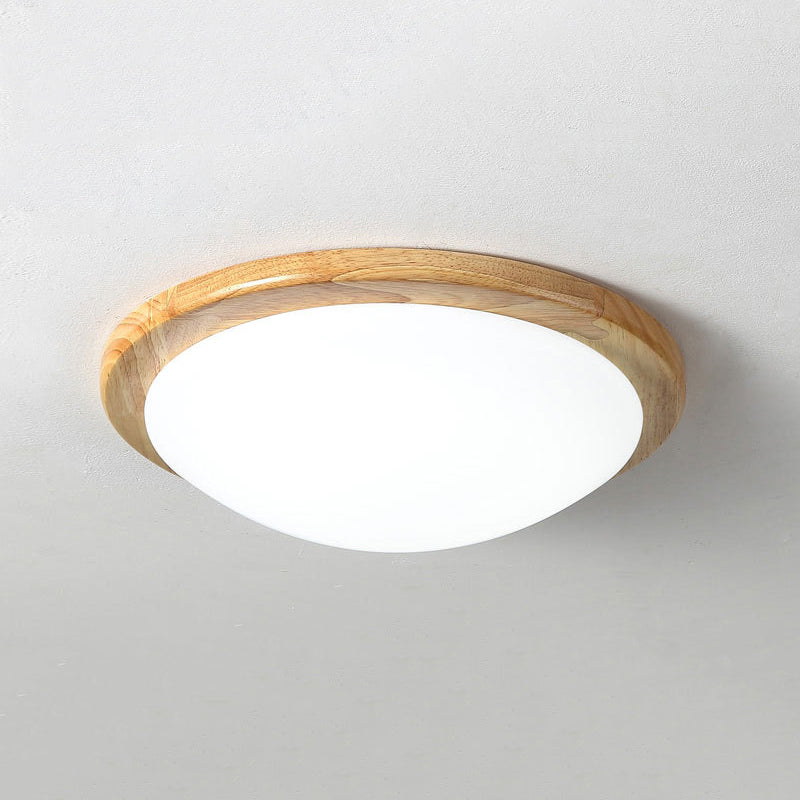 Wood Geometric Flush Mount Lights Contemporary Style 1 Light Flush Mount Lighting