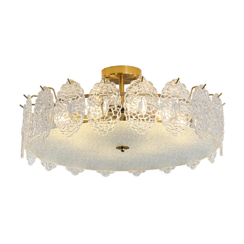 Nordic Glass Ceiling Lighting Fixture Simple Flush Mount Light Fixture for Bedroom
