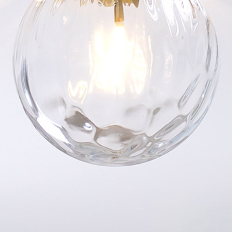 Modern Golden Flush Mount Lighting Glass Shaded Ceiling Light for Room