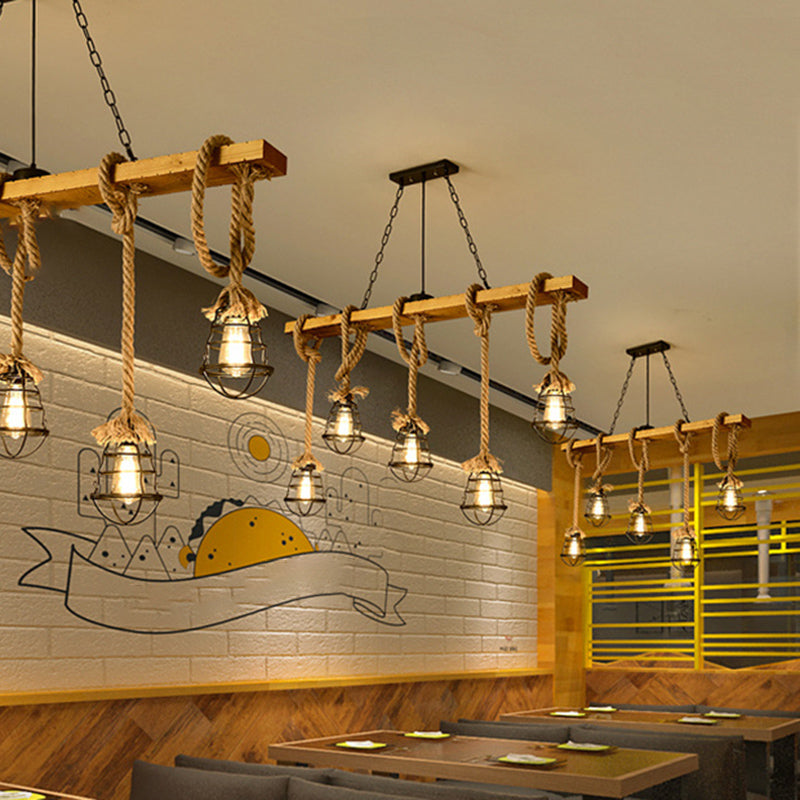 Industrial Round Island Lights Metal Island Chandelier Lights for Bar