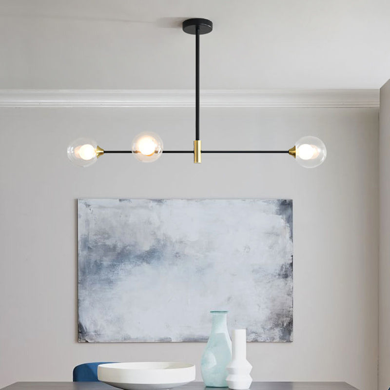 Modern Style Global Shape Island Lights Glass 3/4 Lights Pendant Light