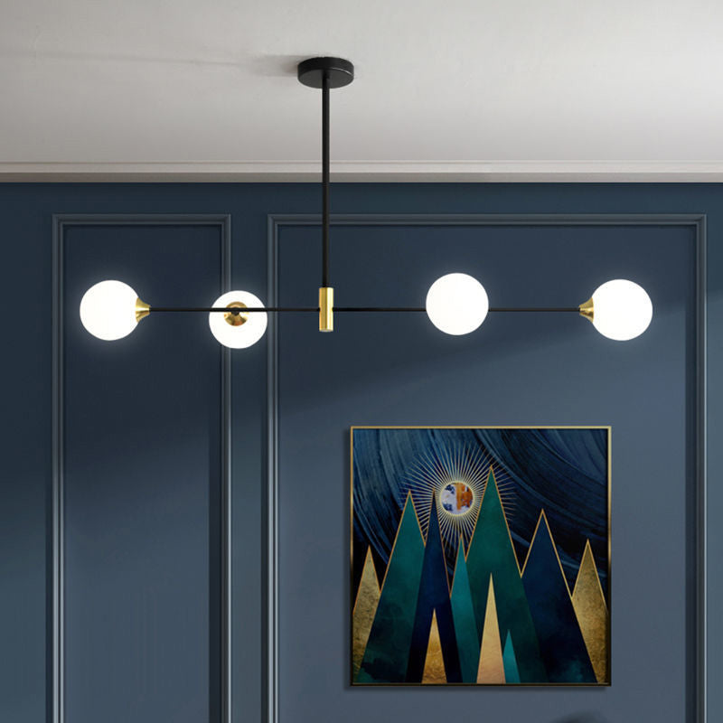 Modern Style Global Shape Island Lights Glass 3/4 Lights Pendant Light
