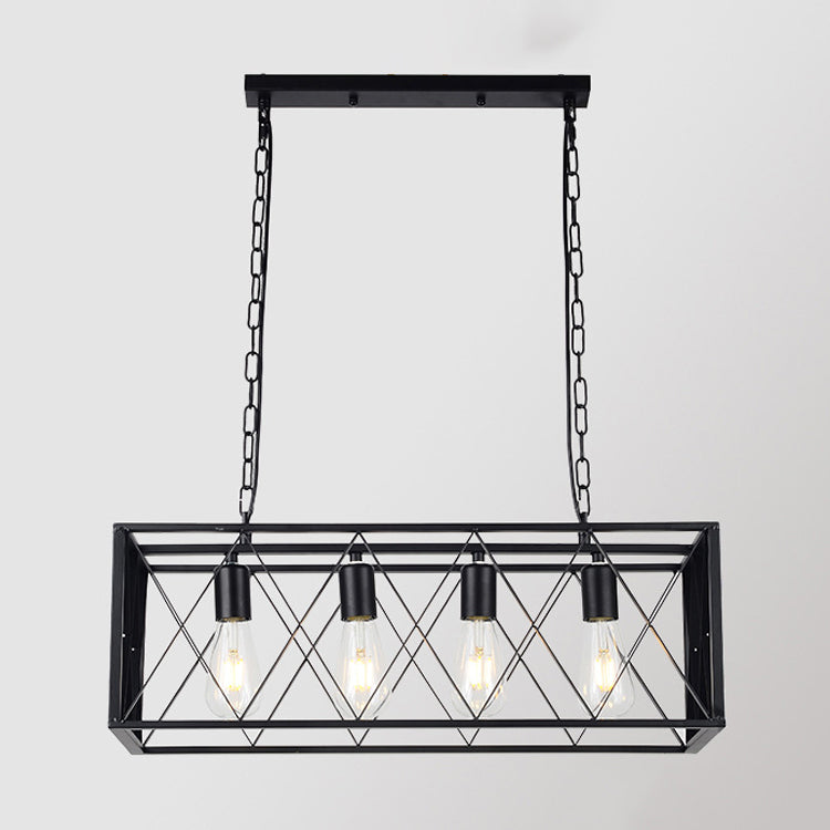 Industrial Island Pendant Lights Metal Multiple-Light Island Pendant Lighting