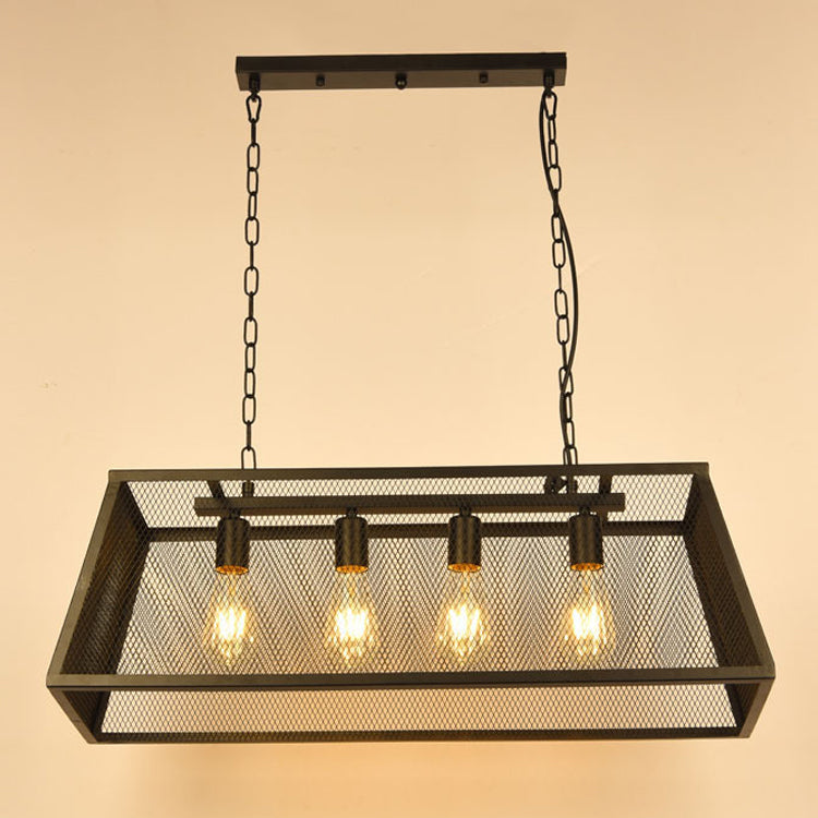 Industrial Island Pendant Lights Metal Multiple-Light Island Pendant Lighting