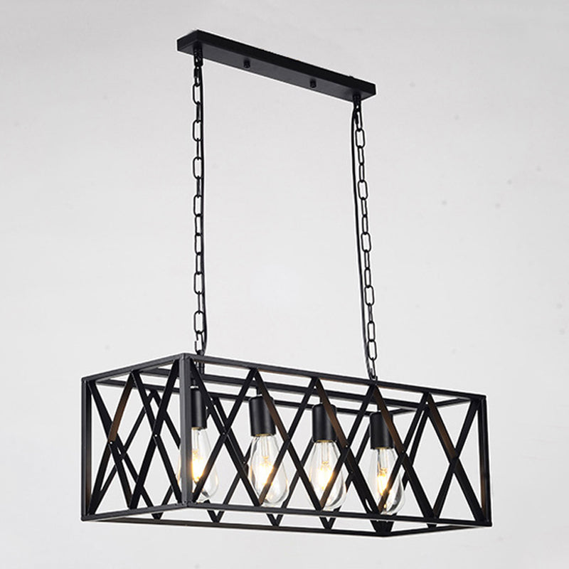 Industrial Island Pendant Lights Metal Multiple-Light Island Pendant Lighting