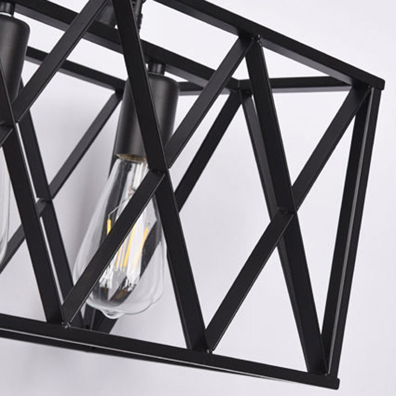 Industrial Island Pendant Lights Metal Multiple-Light Island Pendant Lighting