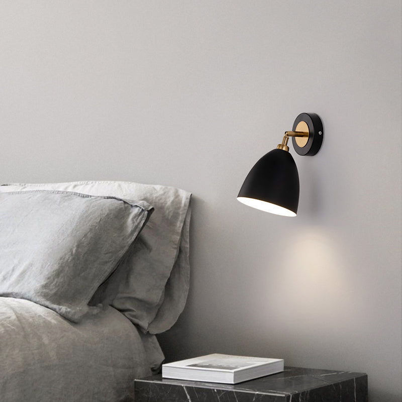 Nordic Style Iron Wall Light Cone Shape Adjustable Wall Lamp for Living Room