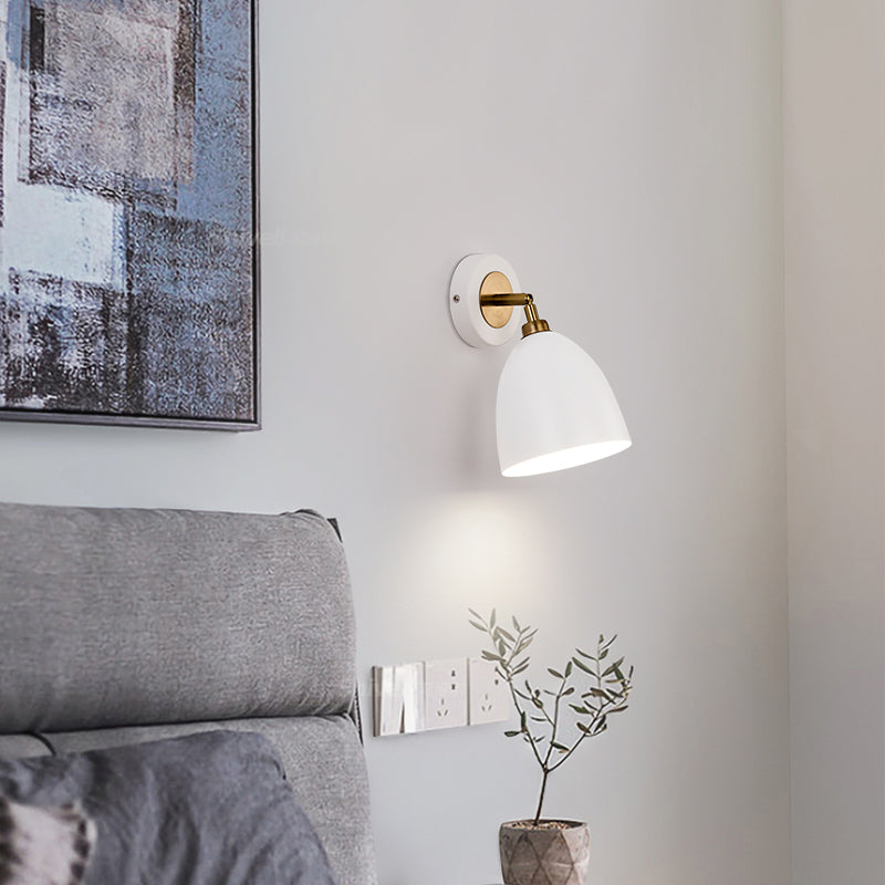Nordic Style Iron Wall Light Cone Shape Adjustable Wall Lamp for Living Room