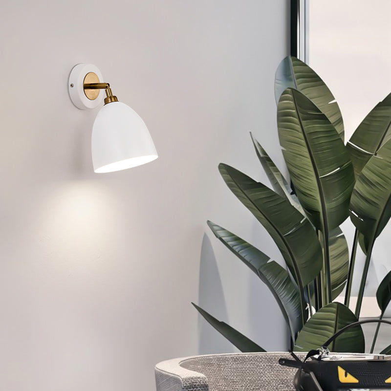 Nordic Style Iron Wall Light Cone Shape Adjustable Wall Lamp for Living Room