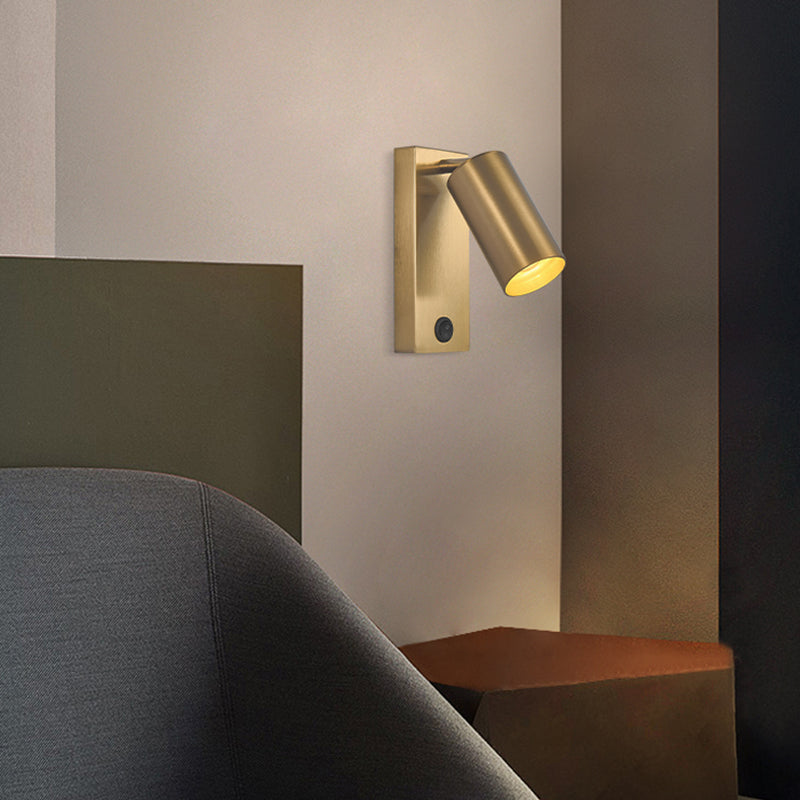 Modern Simple Iron Wall Light Cylinder Shape Rotatable Wall Lamp for Living Room
