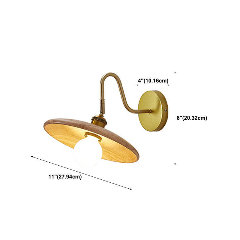 1 Light Hemisphere Shape Wall Light Sconce Modern Wall Light Fixture for Dining Room