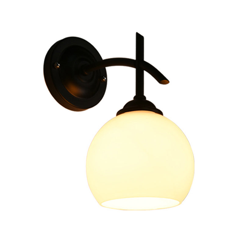 Industrial Style Wall Sconce Grass 1 Light Sconces in Black for Living Room