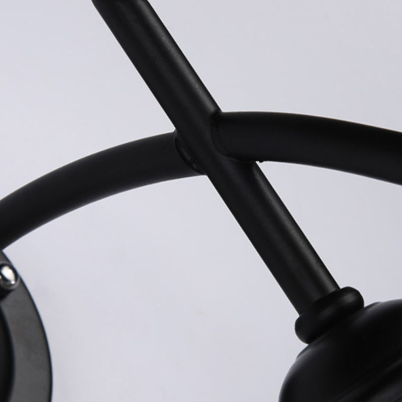 Industrial Style Wall Sconce Grass 1 Light Sconces in Black for Living Room