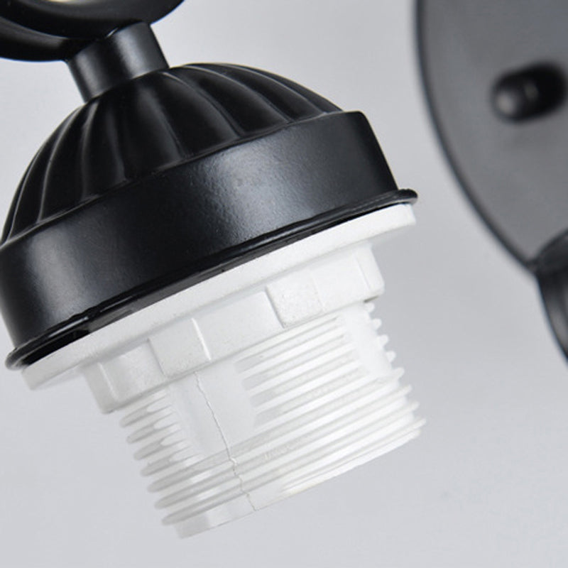 Industrial Style Wall Sconce Grass 1 Light Sconces in Black for Bedroom