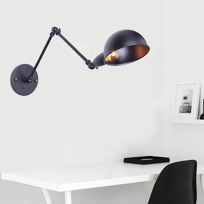 Modern Style Dome Shape Wall Sconce Metal 1 Light Sconces for Living Room
