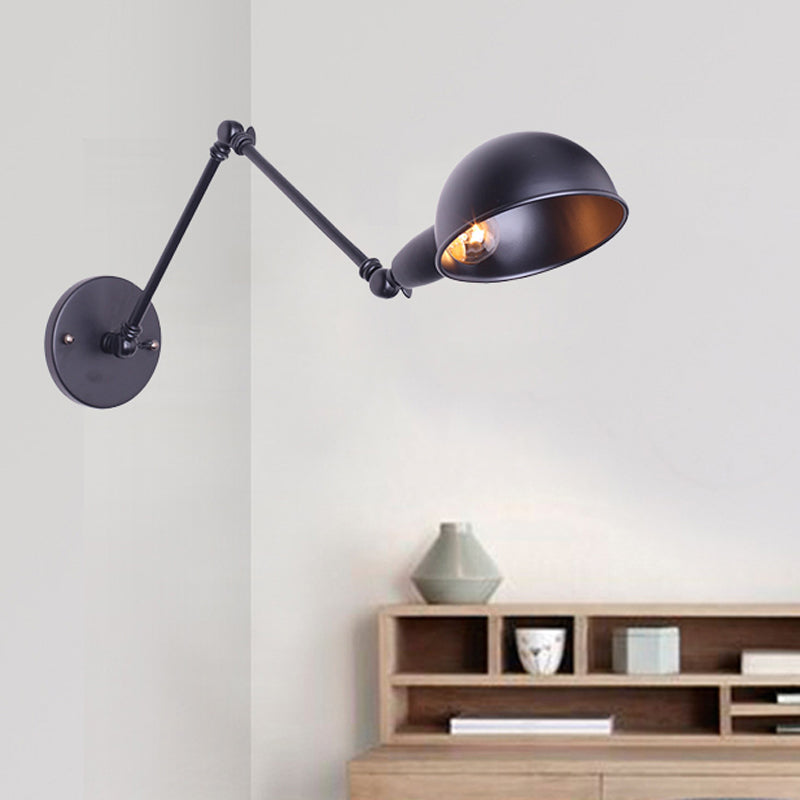 Modern Style Dome Shape Wall Sconce Metal 1 Light Sconces for Living Room