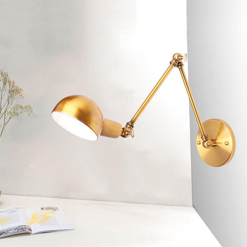 Modern Style Dome Shape Wall Sconce Metal 1 Light Sconces for Living Room