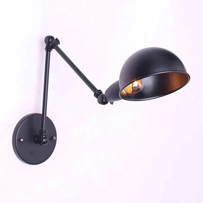 Modern Style Dome Shape Wall Sconce Metal 1 Light Sconces for Living Room