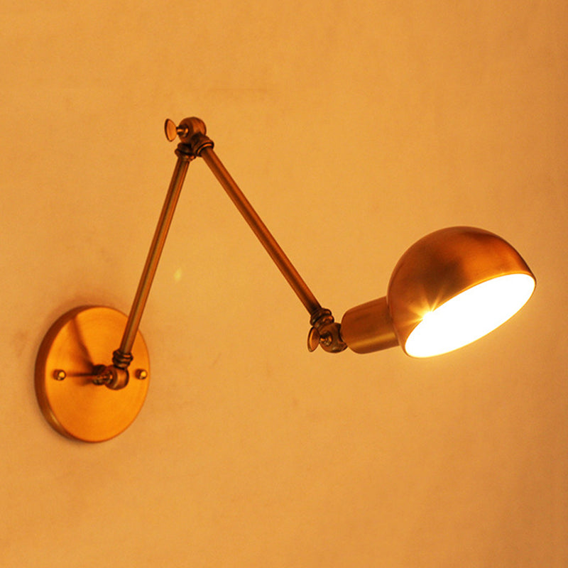Modern Style Dome Shape Wall Sconce Metal 1 Light Sconces for Living Room